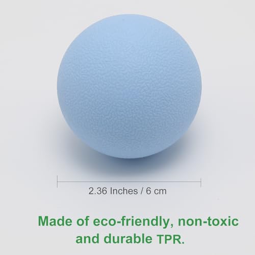 Hard Lacrosse Ball Massage Ball Therapy. Firm Trigger Point Massager Tool for Deep Tissue Yoga Physiotherapy Myofascial Release Muscle Relax Plantar Fasciitis Pain Relief (2 Pack) (Blue) - color: Blue