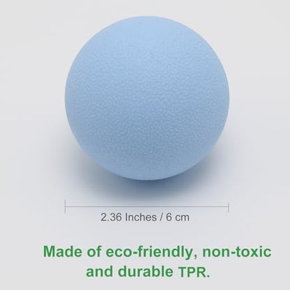 Hard Lacrosse Ball Massage Ball Therapy. Firm Trigger Point Massager Tool for Deep Tissue Yoga Physiotherapy Myofascial Release Muscle Relax Plantar Fasciitis Pain Relief (2 Pack) (Blue) - color: Blue