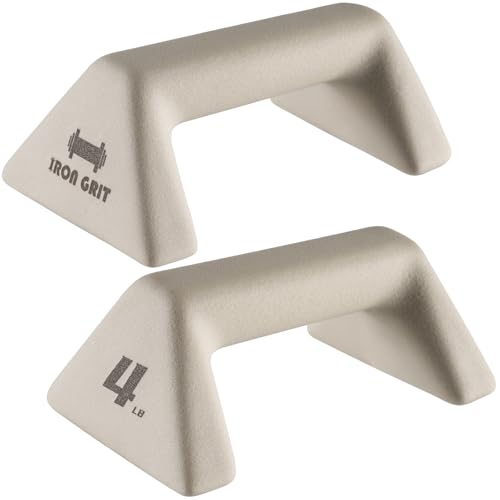 Push Up Handles with Ergonomic Handles and 4lb weight-Non-slip Parallettes Bars for Strength Training and Calisthenics, Push Up Stands Handle Perfect for Floor Workout Exercise - color: apricot