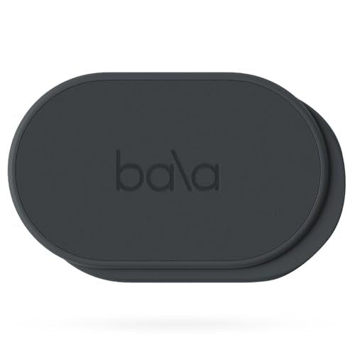 Bala Capsule Sliders for Working Out, Core Workout Sliders - Floor Exercise Sliders & Fitness Gliders for Squats, Lunges, & Push-up Variations - Strength Slides for Yoga, Pilates & Aerobics - color: Charcoal