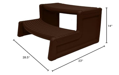 Confer Plastics Resin Multi Purpose Outdoor Non Slip Portable Spa and Hot Tub Handi-Step Deck Patio Steps Accessories, Espresso - color: Espresso