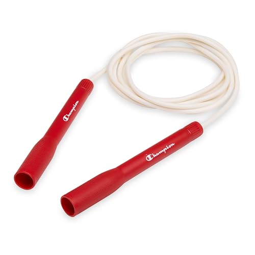 Champion Classic Exercise Jump Rope, Adjustable 9 Ft Speed Rope for Adult Fitness, Skipping Rope for Endurance, Coordination - color: Red