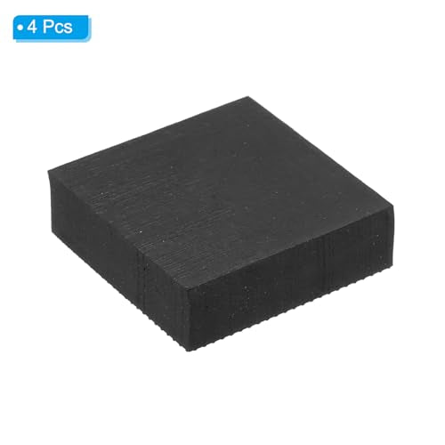 PATIKIL Rubber Anti-Vibration Pads, 4 Pcs Square Vibration Isolation Mats 1.97" x 1.97" x 0.6" for HVAC, Air Conditioner, Air Compressor, Washer, Dryer, Black