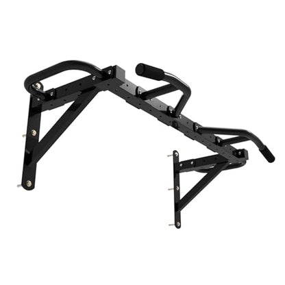 Wall-Mounted Pull-Up Bar, Heavy-Duty Steel Chin-Up Bar with Foam Grip, Supports 300kg, Resistance Band & Gymnastics Ring Support