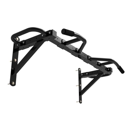 Wall-Mounted Pull-Up Bar, Heavy-Duty Steel Chin-Up Bar with Foam Grip, Supports 300kg, Resistance Band & Gymnastics Ring Support