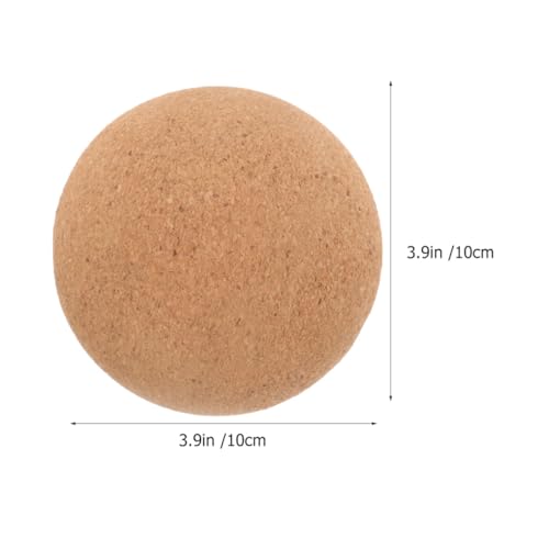 Cork Massage Ball 10cm Muscle Massager for Myofascial Release and Yoga Therapy, Sore Muscle Relief Fitness Roller Ball for Deep Tissue Massage and Body Relaxation
