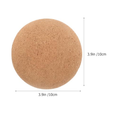 Cork Massage Ball 10cm Muscle Massager for Myofascial Release and Yoga Therapy, Sore Muscle Relief Fitness Roller Ball for Deep Tissue Massage and Body Relaxation