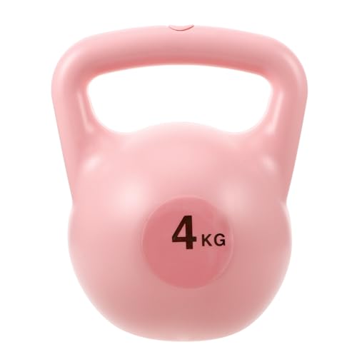 Veemoon Portable Water-fillable Kettlebell 4kg Pink Handheld Training Hand Weight for Home Fitness Strength Exercise Equipment Suitable for Women Yoga and Arm Workouts