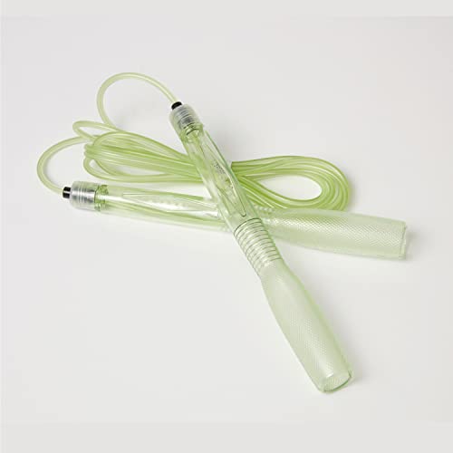 Skipping Jump Rope for Fitness Workout - Light Weight, Adjustable, Tangle Free, Excellent line control for Cardio Boxing, CrossFit, Training Exercise All Ages and Gender ( Special Luxury, KA-220, Made in Korea) - color: New Gold Green