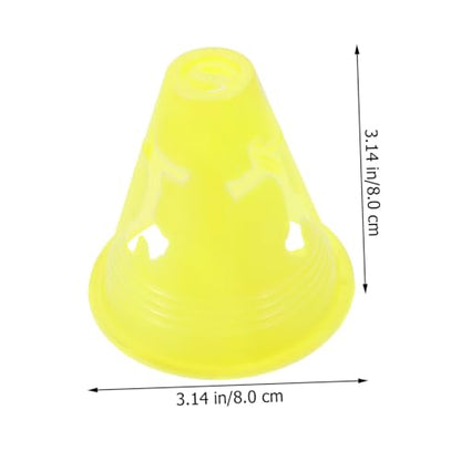 12pcs Small Roller Skate Practice Cones for Skating Training High Fluorescent Durable Agility Markers with Flat Bottom and Stable for Outdoor Sports Drills