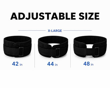 W8FIT Adjustable Weighted Belt for Women & Men, Up to 20 LBS – Rucking Belt for Walking, Hiking & Strength Training - size: 10 LB X-Large (42"–48")