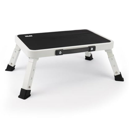Valeo Folding Step Stool, Adjustable Step Stool with Non-Slip Platform, 330 Lbs Capacity, Step Ladder for Adults or Kids in Kitchen, Bathroom, RV, Camping, Office, White - color: White