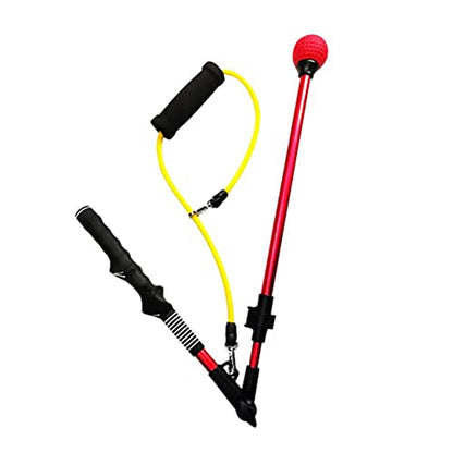 Golf Swing Trainer,Portable Collapsible Trainer, Improve Swing Posture,Folding Posture Corrector Aid Posture Correction Swing Stretchable Stick with Wide Angle, Golf Grip Swing Trainer aid (A) ﻿