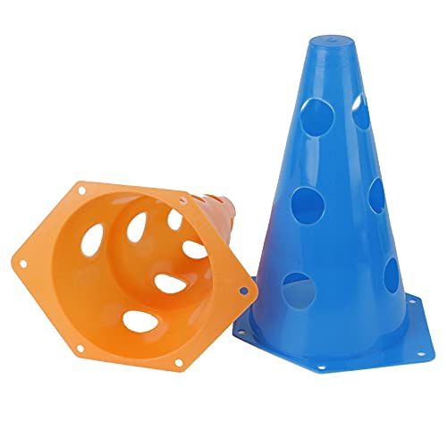 24 Pack Plastic Agility Cones, 9 Inch Soccer Cones Training Agility Field Marker Plastic Traffic Cone for Training, Football Basketball Drills, Traffic, Activity, Party, Indoor Outdoor Games