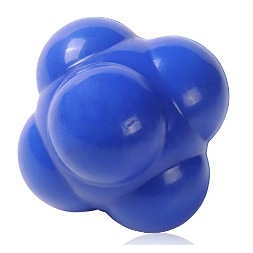 Reaction Ball, Reflex Ball for Hand-Eye Coordination Training Equipment, Field Training Balls and Agility Trainer (Blue)