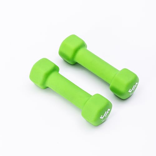 JFIT Dumbbell Pairs or Sets – Neoprene & Vinyl Coated Hand Weights for Home Gym, Strength Training, Aerobics, Cardio Exercise and Fitness - size: 2 lbs (Pair), style: Dumbbell Pair