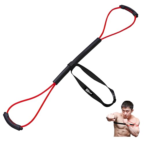 𝘀𝗮𝗻𝘀𝗲𝗻𝘄𝗮𝗻𝘄𝗼 Boxing Resistance Bands for Speed, Strength – Ideal for Fighters, Fitness Enthusiasts to Enhance Combat Techniques and Home Training with Varied Resistance Levels - color: Red 2.0