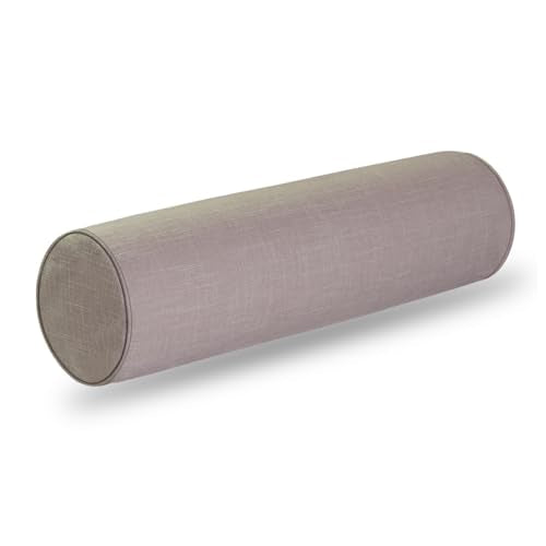 Memory Foam Cylinder Pillow - Ergonomic Cervical Pillow for Neck/Legs/Back Support, Decorative Bolster for Home Sofa/Bed,Cervical Neck Roll Memory Foam Pillows with washable cover (Linen, 6x24) - color: Linen, size: 6x24