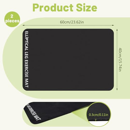 2PCS Non-Slip Water-Absorbing Diatom Mud Workout Mat - Sound-Proof & Floor Protection, 15.7×23.6in Home Use Exercise Equipment Mat for Elliptical Leg Exerciser, Home Gym Must Haves