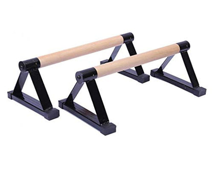 Push Up Bar, 1 Pair Wooden Push-Ups Bars Press-Up Support Stand Gym Exercise Equipment with Non-Slip Sturdy Structure Pushup Double Rod for Calisthenics, Fitness and Handstand for Women Men