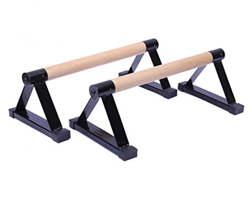 Push Up Bar, 1 Pair Wooden Push-Ups Bars Press-Up Support Stand Gym Exercise Equipment with Non-Slip Sturdy Structure Pushup Double Rod for Calisthenics, Fitness and Handstand for Women Men