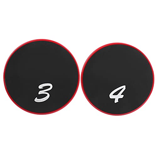 4 Pack Fitness Discs ABS Slider Plates for Full Body Workout Core Training Balance Exercise Home Gym Equipment Non Slip Surface 17.7cm Diameter