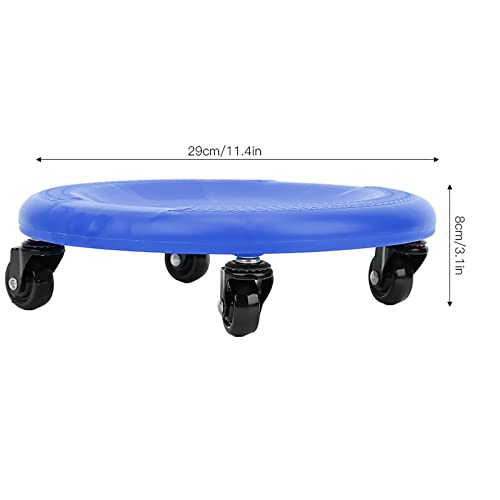 4 Wheel Abdominal Exerciser, Abdominal Muscle Plate with Smooth PVC Wheels, Multi Directional Slide Disc for Core Workout, Includes Pad and Wheels for Home Fitness