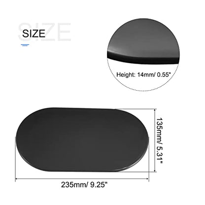 Generic Exercise Core Sliders, Oval Glider Discs with Feet Covers, Dual Sided Usage in Home Gym for Full Body Workout, Black