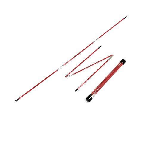 2 Pack Collapsible Golf Alignment Sticks, Upgraded Durable Aluminum Joint Golf Swing Training Sticks for Aiming and Putting