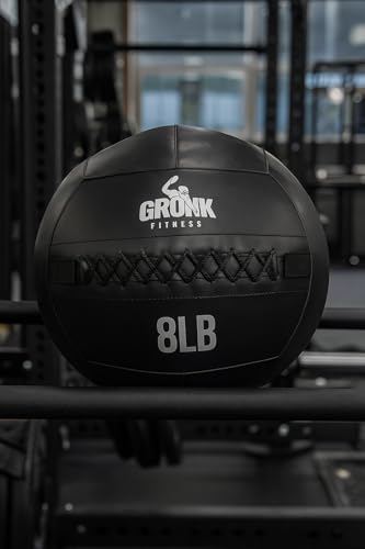 Gronk Fitness Premium Wall Ball | Non-Slip Weighted Medicine Ball | Great Wall Ball for Full Body Workouts | Perfect for Strength & Conditioning Exercises | Black - size: 14 lbs