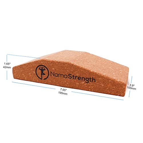 Cork Yoga Wedge Block - Non-Slip Wrist Support, Set of 2