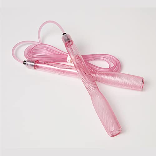 Skipping Jump Rope for Fitness Workout - Light Weight, Adjustable, Tangle Free, Excellent line control for Cardio Boxing, CrossFit, Training Exercise All Ages and Gender ( Special Luxury, KA-220, Made in Korea) - color: New Gold Pink
