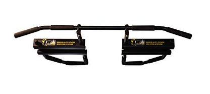 I-beam Pull Up Bar Black w/Long Bent Bar 5-grip by PRO Mountings