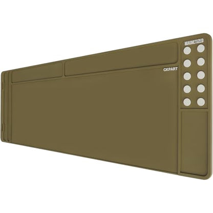 CKPART Rifle Gun Cleaning Mat, Anti-Slip Rubber Tactical Magnetic Mat, Gun Maintenance Mat,Gun Maintenance Mat for Gun Cleaning Kits 36" x 12"