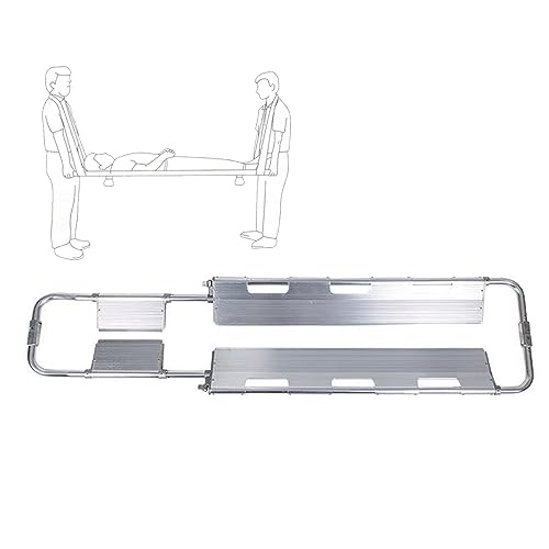 Folding Aluminum Stretcher Board - Portable Ambulance Gurney with Safe Str, Lightweight Spine Board for Emerncy Mcal Use, Camping & First Aid