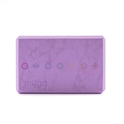 MYGA Yoga Block,Lightweight EVA Foam Yoga Brick,High Density Non-Slip Block for Yoga Poses, Pilates, Balance and Flexibility - color: Chakra