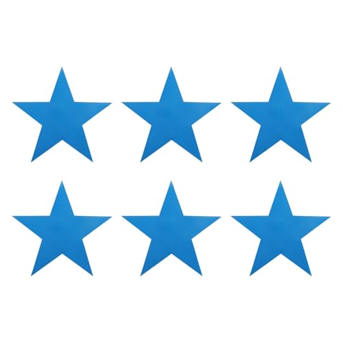 Spot Markers, Star Arrow Poly Spot Marker for Agility Training Floor Dots Non-Slip PE Equipment - color: Blue