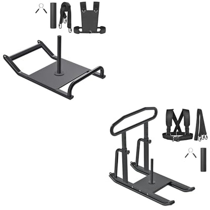 Dolibest Weight Sled Bundle: Portable Weight Sled with Handle & Fitness Sled for Strength Training and Speed Improvement, Innovative Design for Easy Obstacle Clearance, Suitable for 1-2" Weight Plates