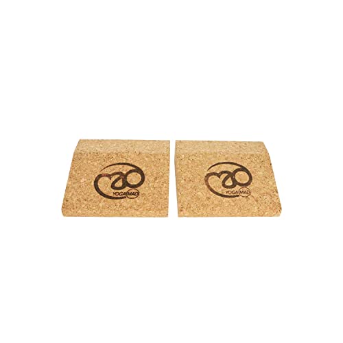 Yoga-Mad Mini Pair of Cork Wedges, Pack of 2 Pocket Size Wedge Blocks, Eco Friendly Natural Material for Beginners and Professionals in Yoga