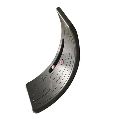 Rocker Board Plastic Load Bearing 110lb Wobble Board for Exercise Indoor - color: Black