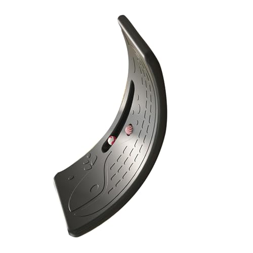 Rocker Board Plastic Load Bearing 110lb Wobble Board for Exercise Indoor - color: Black