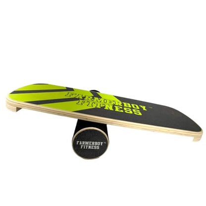 Balance Board with Roller, Wooden Core Trainer for Stability, Coordination, and Strength