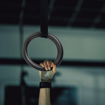 Adjustable Small Gymnastics Rings Set with Nylon Straps, Portable Fitness Workout Rings for Home and Campus Exercise Random Color