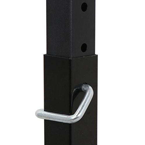 Pair of Adjustable Squat Rack 40inch-66inch Barbell Bracket Solid Steel Free Press Bench, Home Gym Portable Dumbbell Racks Stands, Family Sports Fitness Equipment,Black