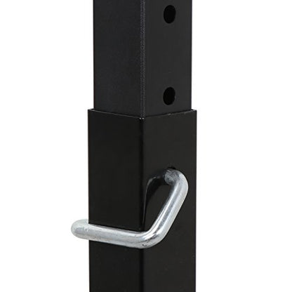 Pair of Adjustable Squat Rack 40inch-66inch Barbell Bracket Solid Steel Free Press Bench, Home Gym Portable Dumbbell Racks Stands, Family Sports Fitness Equipment,Black