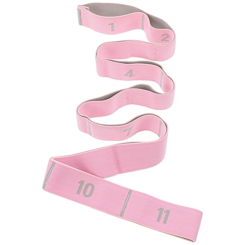 Yoga Bands For Stretching Stretch Straps with Loops Elastic Stretching Strap With Loops Physical Pilates Stretch Band For Flexibility(Pink)