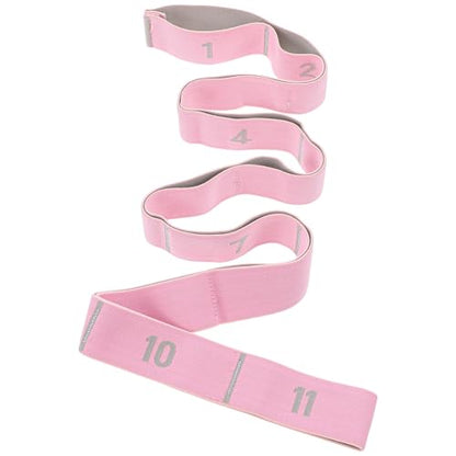 Yoga Bands For Stretching Stretch Straps with Loops Elastic Stretching Strap With Loops Physical Pilates Stretch Band For Flexibility(Pink)