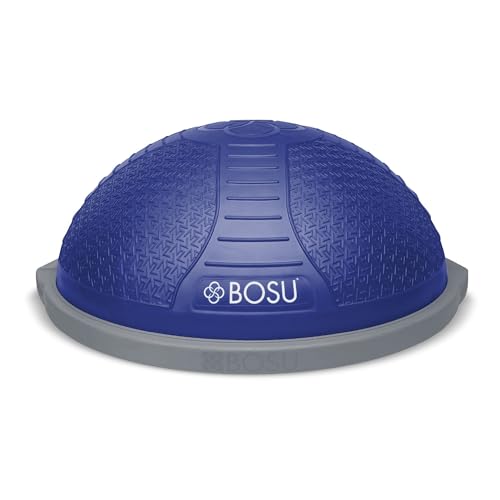 BOSU Nexgen Balance Trainer, Half-Ball Training Equipment, 65 cm Diameter, 300 lb Capacity - Burst-Resistant Stability Exercise Tool w/Non-Slip Base, Includes Hand Pump, Commercial-Grade - color: Future Dusk/Gray