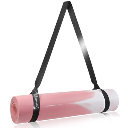 [MAT NOT Included] Yoga Mat Sling, Yoga Mat Straps for Carrying, Easy-Cinch Yoga Mat Holder Strap - color: #2-black