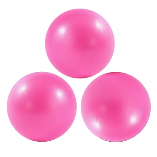 9 Inch Exercise Pilates Ball Mini Exercise Barre Ball for Yoga,Stability Exercise Training Gym Anti Burst and Slip Resistant Balls Physical Therapy Improves Balance, Core Strength - color: Pink-3P